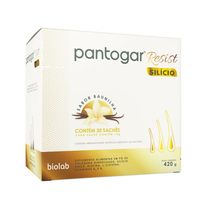 Suplemento Alimentar Pantogar Resist Silício Sabor Baunilha 30 Sachêsde 14g Cada