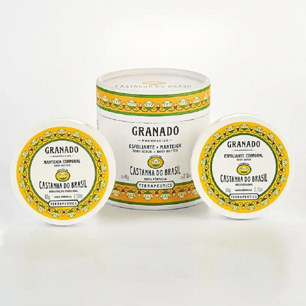 Kit Granado Terrapeutics Castanha do Brasil Esfoliante Corporal 60g + Manteiga Corporal 60g
