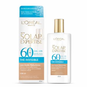 Protetor Solar Facial L'Oréal Paris Solar Expertise The Invisible com Cor 3.0 FPS60 40ml