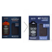 Shampoo Qod Barber Shop Whisky Black Collection 220ml + 1 Carteira