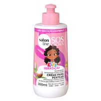 Creme Para Pentear Salon Line S.O.S Kids Cachos Hidratação 300ml