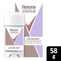 Desodorante Antitranspirante Em Creme Rexona Clinical Extra Dry 58g