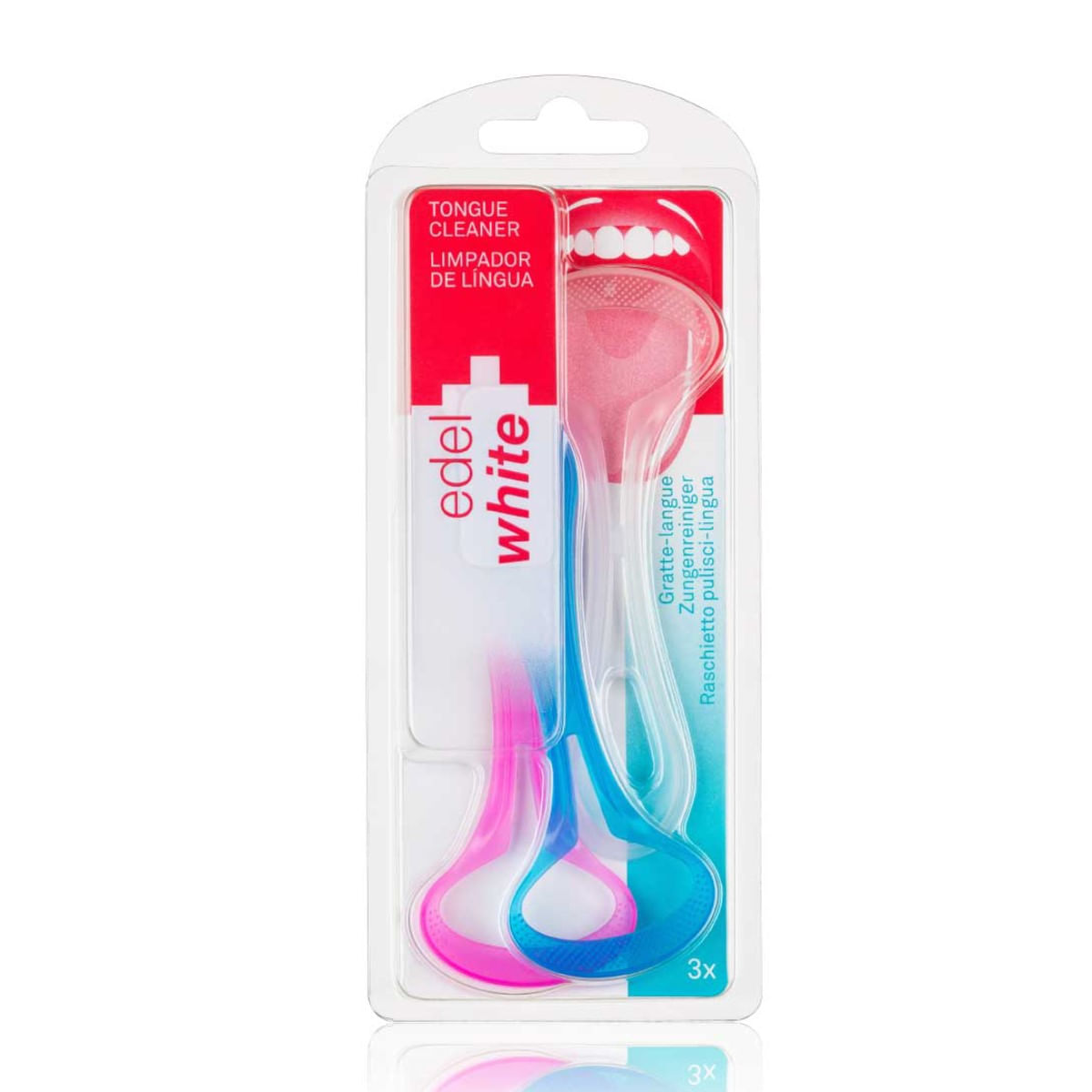Kit Limpador De Língua Edel White 3 Unidades