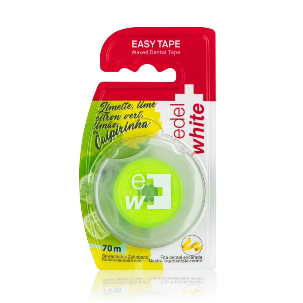 Fita Dental Edel White Encerada Limão Pl- 70m