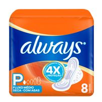 Absorvente Always Seca Com Abas P 8 Unidades