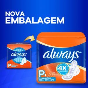 Absorvente Always Seca Com Abas P 8 Unidades