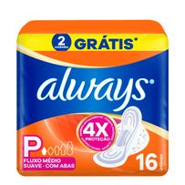 Absorvente Always Suave Com Abas P 16 Unidades