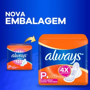 Absorvente Always Suave Com Abas P 16 Unidades