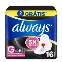 Absorvente Always Noturno Suave Com Abas G 16 Unidades