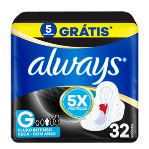 Absorventes Always Noturno Seca Com Abas G 32 Unidades
