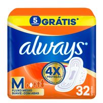 Absorvente Always Suave Com Abas M 32 Unidades