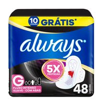 Absorvente Always Noturno Suave com Abas G 48 Unidades