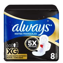 Absorvente Always Noturno Suave com Abas XG 8 Unidades