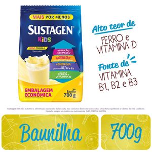 Complemento Alimentar Sustagen Kids Sabor Baunilha Sachê 700g