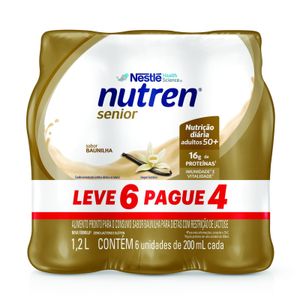 Complemento Alimentar Nutren Senior Baunilha 6 Unidades De 200ml Cada