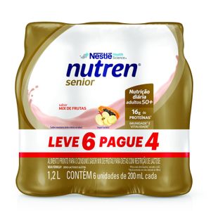 Complemento Alimentar Nutren Senior Mix de Frutas 6 Unidades De 200ml Cada