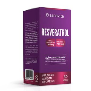 Suplemento Alimentar Sanavita Resveratrol + Vitamina C 60 Cápsulas