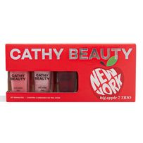 Kit Esmalte Cathy Beauty Big Apple 2 Trio 3 Unidades de 9ml cada