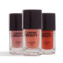 Kit Esmaltes Veganos Cathy Beauty Les Parisettes Trio 3 Unidades de 9ml Cada