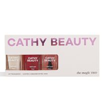 Kit Esmalte Tratamento Cathy Beauty The Magic Trio 3 unidades de 9ml cada