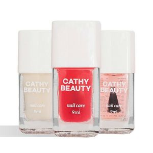Kit Esmalte Tratamento Cathy Beauty The Magic Trio 3 unidades de 9ml cada