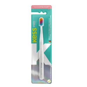 Escova Dental Kess Pro Colorful Extra Macia Cores Sortidas 1 Unidade