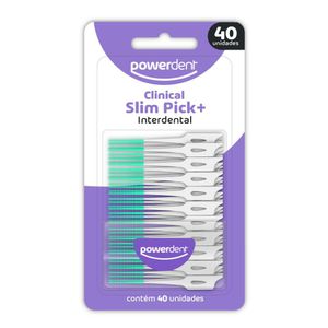 Escova Interdental Powerdent Clinical Slim Pick+ 40 Unidades