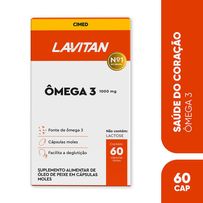 Ômega 3 1000mg Lavitan 60 Cápsulas Gelatinosas