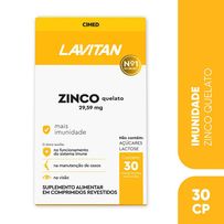Multivitamínico Lavitan Zinco Cimed 30 Comprimidos Revestidos