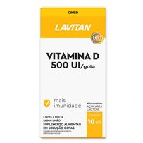 Suplemento Alimentar Lavitan Vitamina D 500UI Solução Gotas 10ml