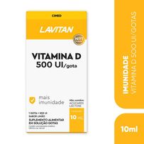 Suplemento Alimentar Lavitan Vitamina D 500UI Solução Gotas 10ml