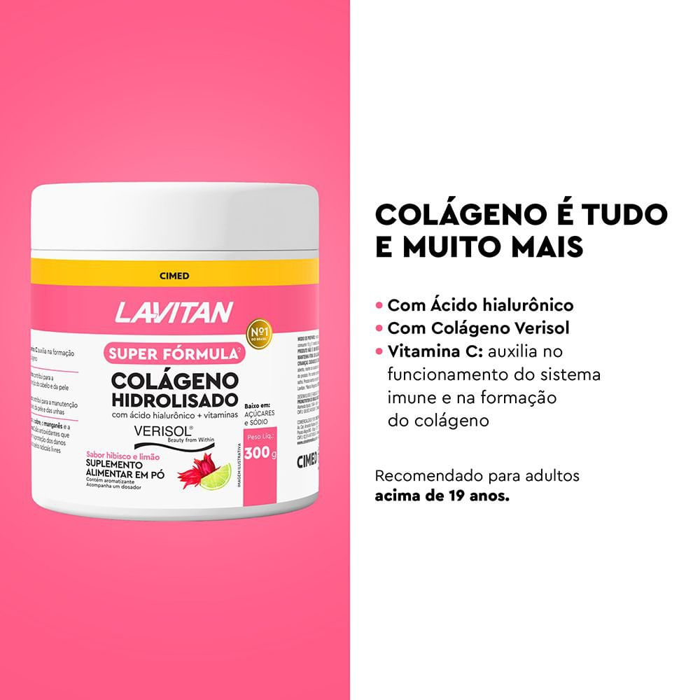 Suplemento Alimentar Em Pó Lavitan Colágeno Hidrolisado Super Fórmula ...