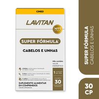 Suplemento Alimentar Lavitan Super Fórmula Cabelos e Unhas 30 Comprimidos