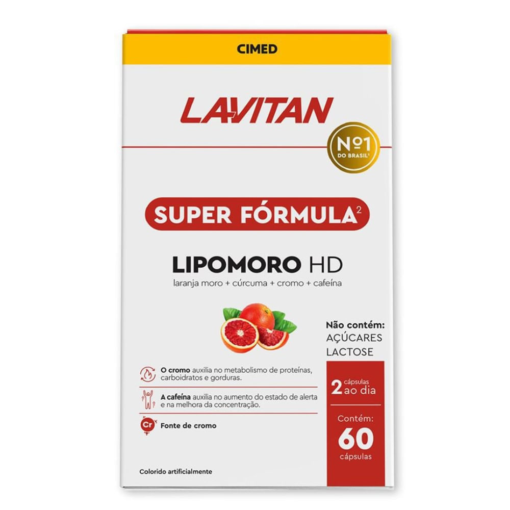 Multivitamínico Lavitan Super Fórmula Lipomoro HD 60 Cápsulas