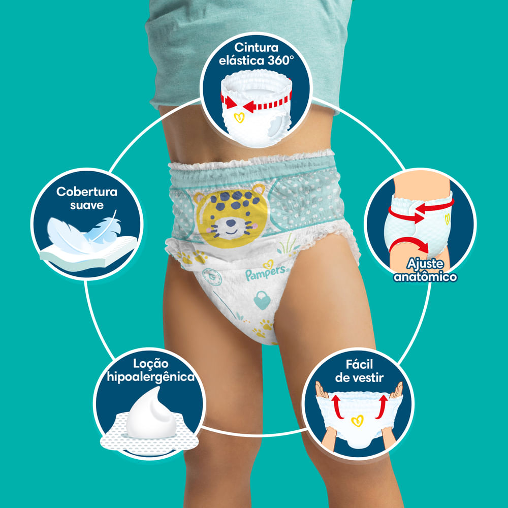 Encontraproduto.com.br - Fralda Pampers Pants Ajuste Total Xxxg Com 54 Unidades