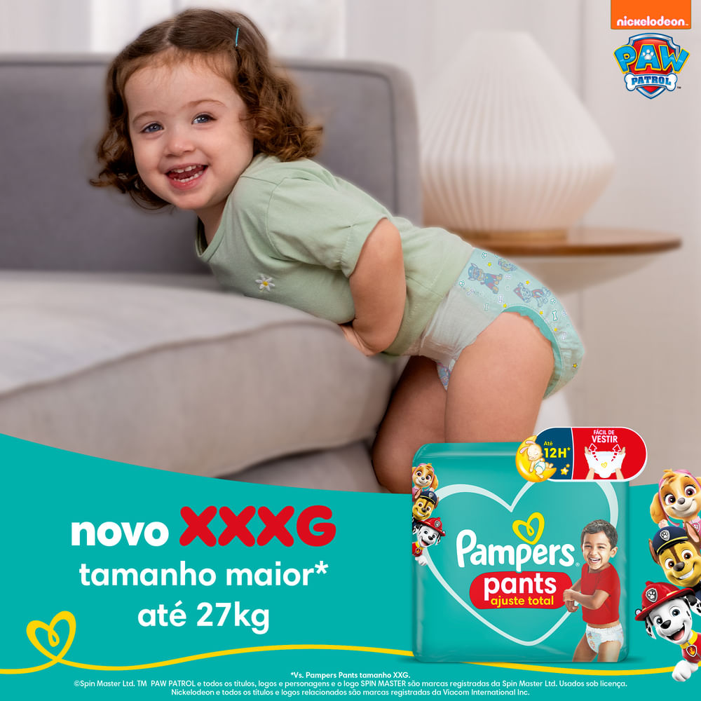 Encontraproduto.com.br - Fralda Pampers Pants Ajuste Total Xxxg Com 54 Unidades