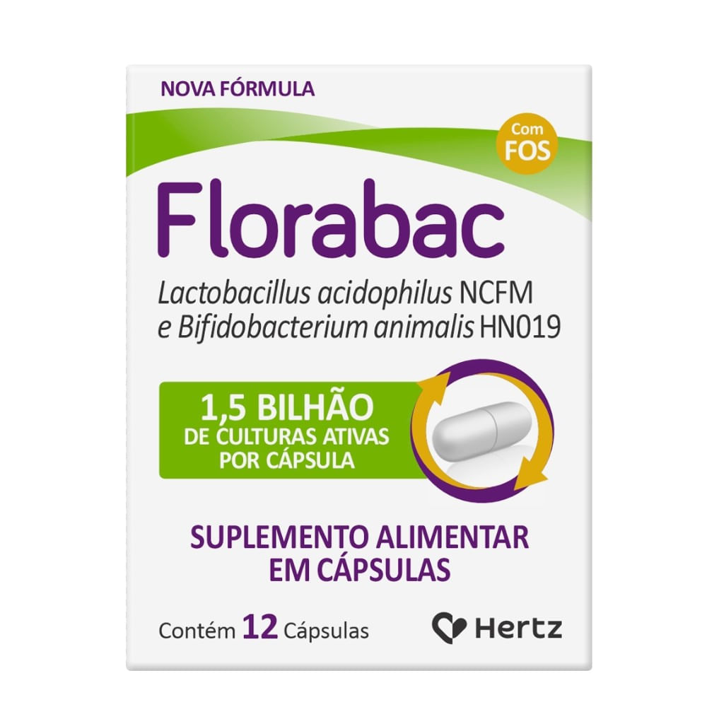 Suplemento Alimentar Hertz Florabac 12 Cápsulas