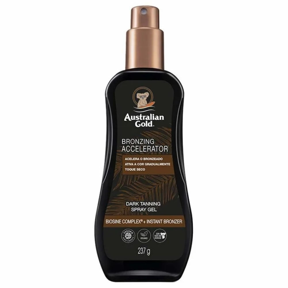 Bronzeador Spray Gel Australian Gold Accelerator Instant Bronzer 237g