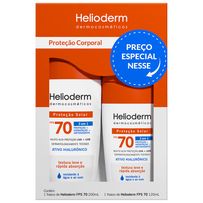 Kit Helioderm Protetor Solar Corporal FPS70 200ml + Protetor Solar Corporal FPS70 120ml