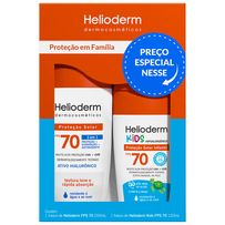 Kit Helioderm Família Protetor Solar Corporal FPS70 200ml + Protetor Solar Kids FPS70 120ml