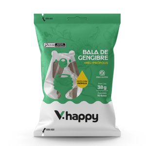 Bala de Gengibre, Mel e Própolis V.happy 38g