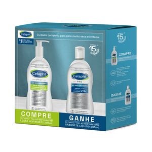 Kit Cetaphil Pro Ad Restoraderm Loção Hidratante 295ml + Sabonete Líquido 295ml