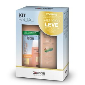 Kit Isdin Protetor Solar Fusion Water Fp50 Color Cor Média 50ml + Micellar Solution 4 Em 1 400ml