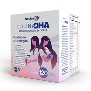 Suplemento Alimentar Neutrofer Colina DHA 120 Cápsulas