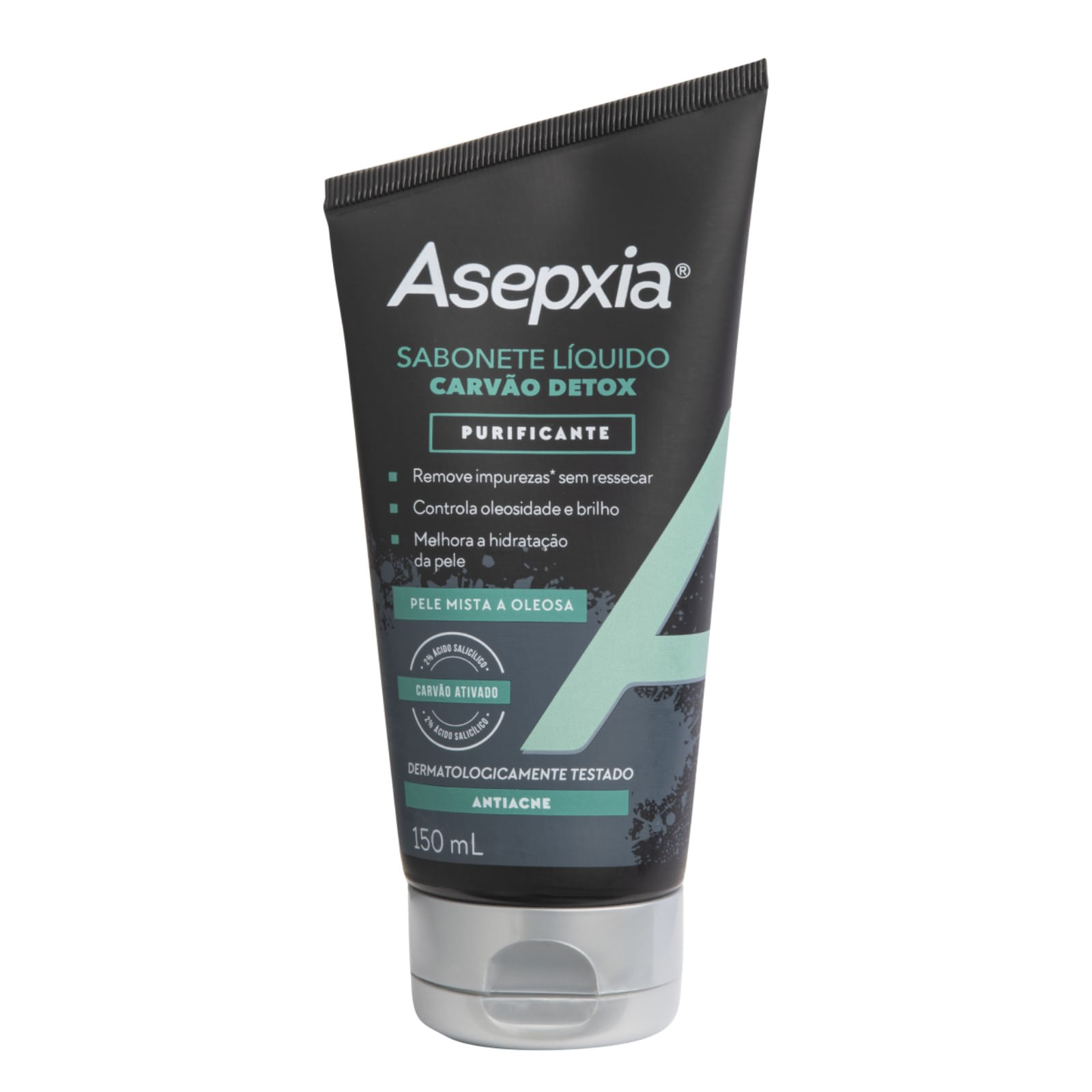 Sabonete Líquido Asepxia Carvão Detox Purificante 150ml