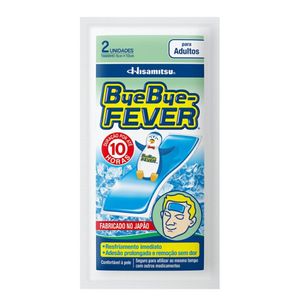 Adesivo Para Alívio Da Febre Hisamitsu Bye Bye Fever Adulto 2 Unidades De 5cm x 13cm