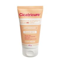 Protetor Solar Facial Cicatricure Antissinais FPS50 Cor Média 40g