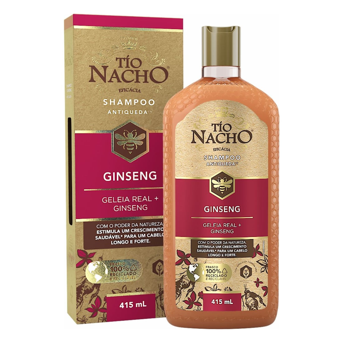 Shampoo Tío Nacho Ginseng Antiqueda 415ml