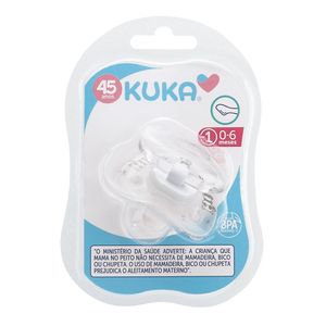 Chupeta Kuka Premium N°1 0-6 meses Branca Orto 1 Unidade