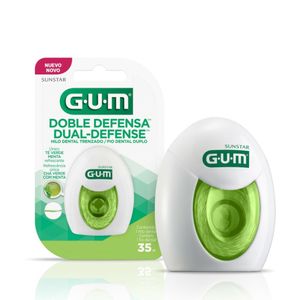 Fio Dental Gum Duplo Dual Defense 35m